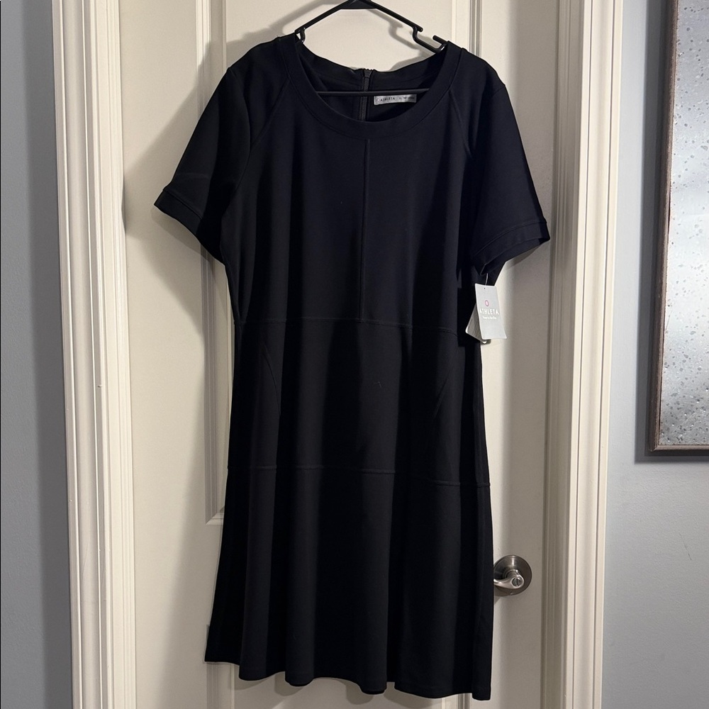Athleta Classic Black Midi Dress